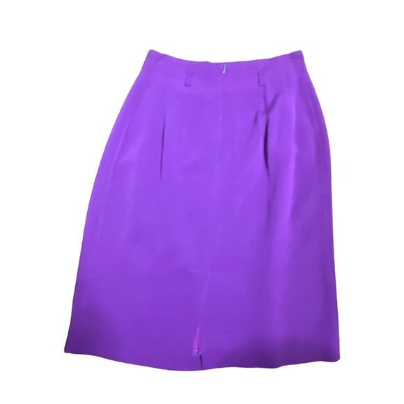 David N Petites Vintage 90s Purple Pencil Skirt With Belt Loops Size 8 - Picture 3 of 5